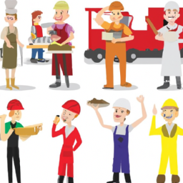 different people in production jobs