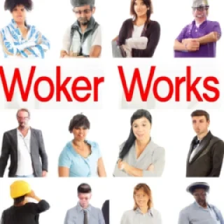 diverse people in different jobs all over the world - title "Profworkers"